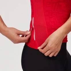 Castelli Promessa Jacquard Bavette Top Women's -Castelli Fashion Shop RED D7 1