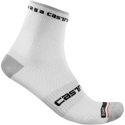 Castelli Rosso Corsa Pro 9 Sock -Castelli Fashion Shop WHI 6
